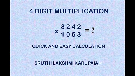 4 digit multiplication vedic maths|Easy way of Multiplying 4 Digit Number .